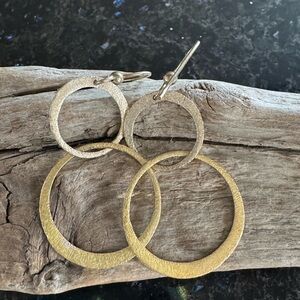 Flirty Gold and Silver Tone Hoop Earrings